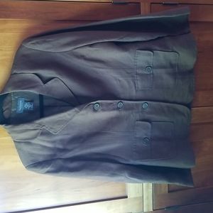 Van Heusen  chocolate brown linen/rayon jacket, like new, size M